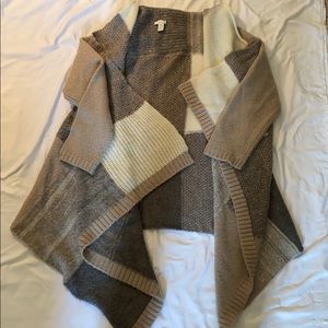 Neutral color block cardigan